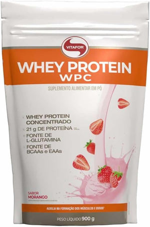 WHEY PROTEIN WPC POUCH 900G MORANGO