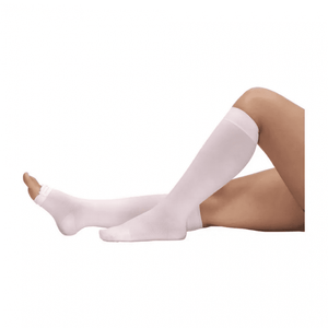 Meia Sigvaris Antitrombo, Cor Branca, 3/4 Panturrilha, 18-23mmHg, Compressão antiembólica (Ponteira aberta)