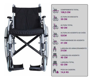 CADEIRA DE RODAS PREMIUM - HIDROLIGHT