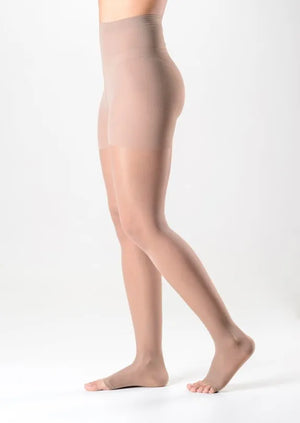 Meia Sigvaris Ever Sheer, Cor Natural, Meia-calça, 20-30mmHg, Média Compressão (Ponteira aberta)